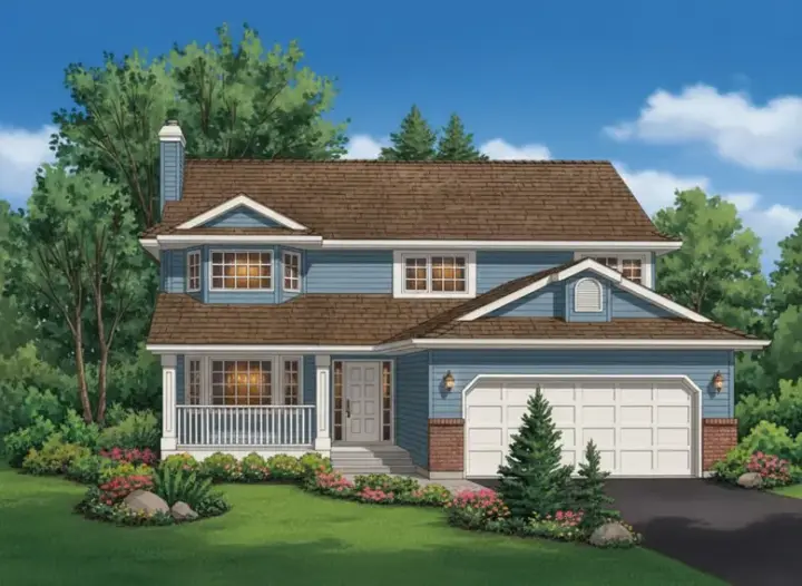 Traditional house plans 40-575 - front exterior, 2,654 sq ft, 4 bed, 2 bath house plans | Monster House Plans
