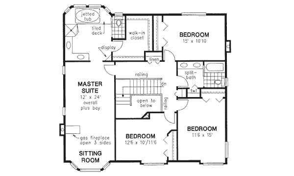 Upper/Second Floor Plan: 40-575