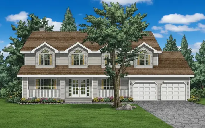 Country house plans 40-581 - front exterior, 2,787 sq ft, 4 bed, 2 bath house plans | Monster House Plans