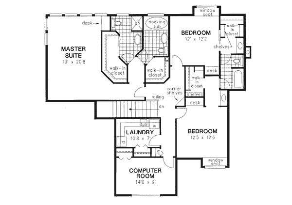 Upper/Second Floor Plan: 40-588