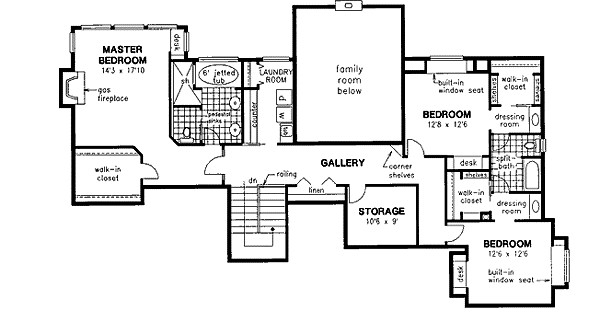 Upper/Second Floor Plan: 40-590
