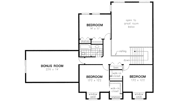 Upper/Second Floor Plan: 40-600