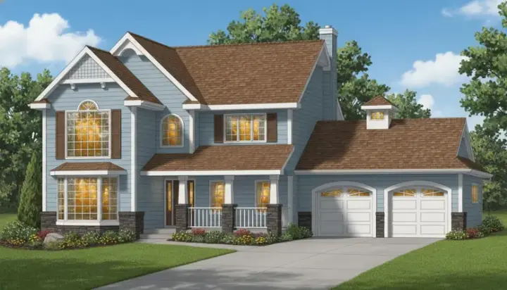 Country house plans 40-609 - front exterior, 2,092 sq ft, 3 bed, 2 bath house plans | Monster House Plans