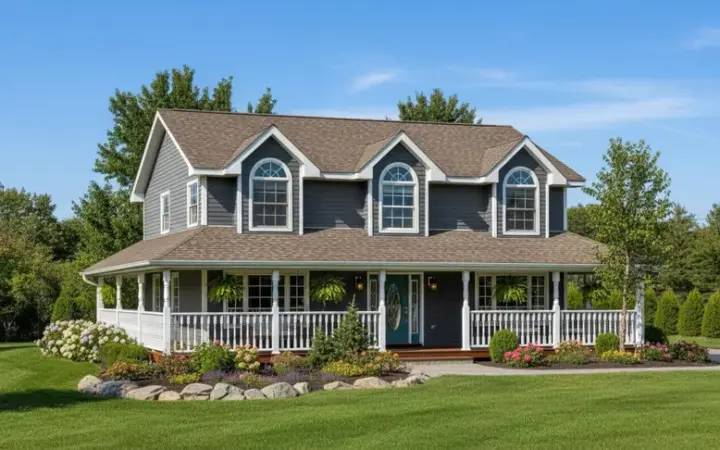 Country house plans 40-611 - front exterior, 2,115 sq ft, 4 bed, 2 bath house plans | Monster House Plans