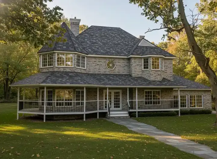 Victorian house plans 41-1026 - front exterior, 2,818 sq ft, 5 bed, 3 bath house plans | Monster House Plans