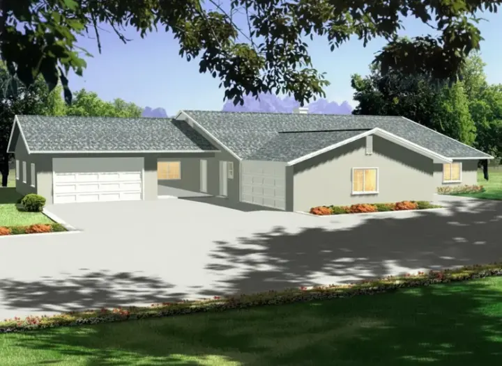 Traditional house plans 41-1047 - front exterior, 2,920 sq ft, 4 bed, 3 bath house plans | Monster House Plans