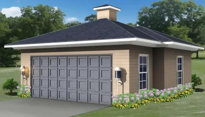 Traditional house plans 41-108 - front exterior, 508 sq ft, 0 bed, 0 bath house plans | Monster House Plans