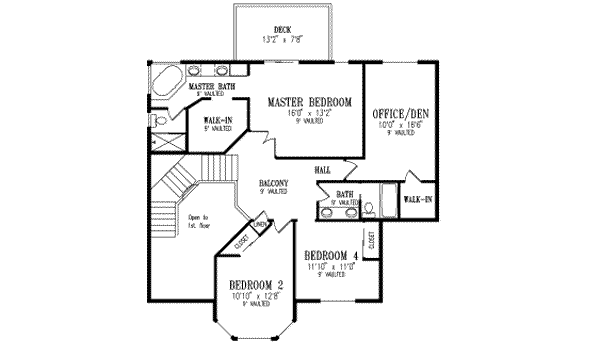 Upper/Second Floor Plan: 41-1080