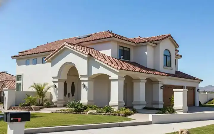 Mediterranean house plans 41-1083 - front exterior, 3,036 sq ft, 5 bed, 3 bath house plans | Monster House Plans