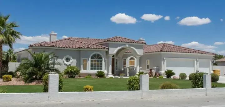 Mediterranean house plans 41-1087 - front exterior, 3,043 sq ft, 5 bed, 3 bath house plans | Monster House Plans
