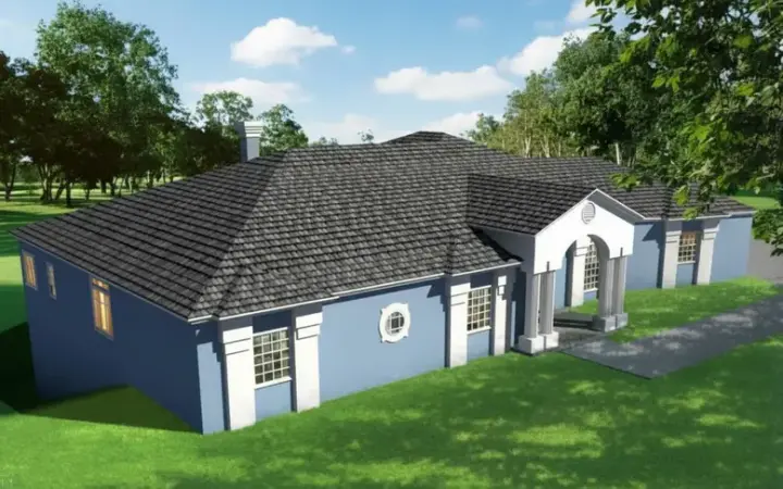 Mediterranean house plans 41-1088 - front exterior, 3,044 sq ft, 5 bed, 4 bath house plans | Monster House Plans