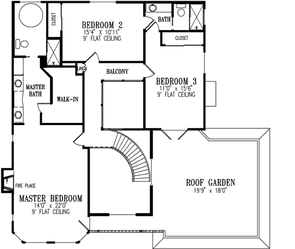 Upper/Second Floor Plan: 41-1091