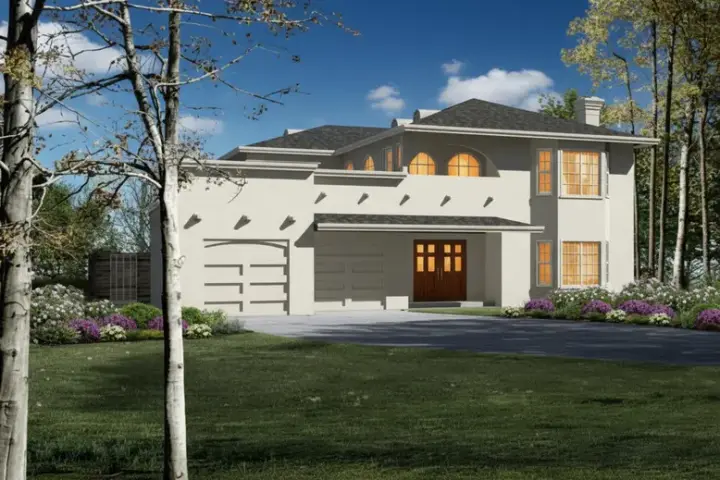 Sunbelt house plans 41-1106 - front exterior, 3,146 sq ft, 4 bed, 3 bath house plans | Monster House Plans