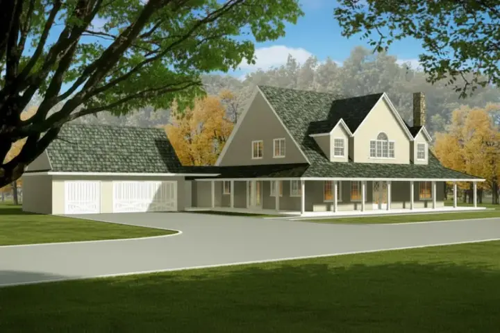 Country house plans 41-1125 - front exterior, 3,240 sq ft, 4 bed, 4 bath house plans | Monster House Plans
