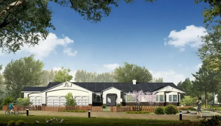 Southwest house plans 41-1140 - front exterior, 3,309 sq ft, 4 bed, 3 bath house plans | Monster House Plans