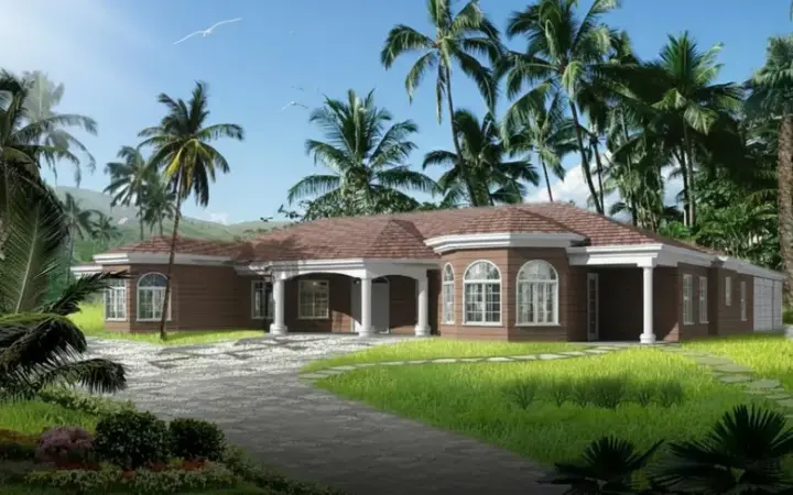 Mediterranean house plans 41-1141 - front exterior, 3,330 sq ft, 5 bed, 3 bath house plans | Monster House Plans