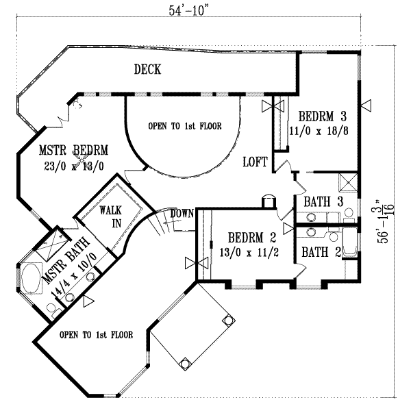 Upper/Second Floor Plan: 41-1143