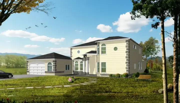 Mediterranean house plans 41-1156 - front exterior, 3,485 sq ft, 3 bed, 3 bath house plans | Monster House Plans