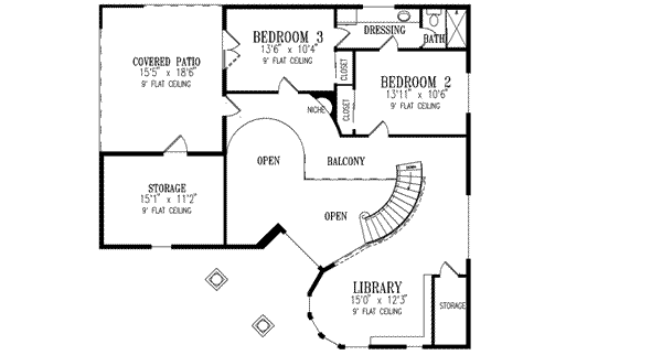 Upper/Second Floor Plan: 41-1156