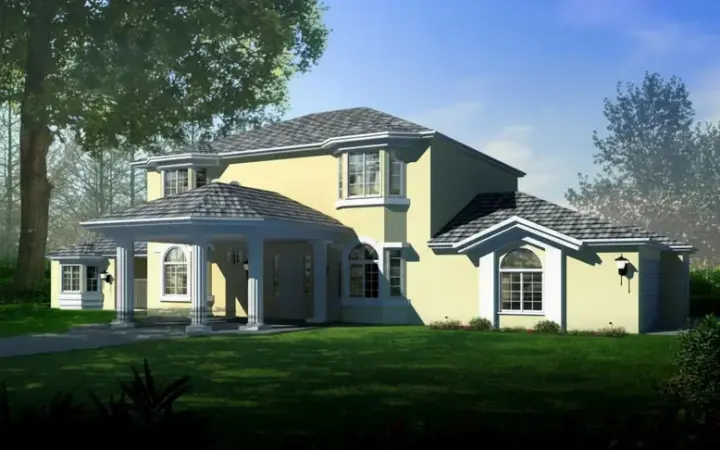Traditional house plans 41-1158 - front exterior, 3,488 sq ft, 5 bed, 4 bath house plans | Monster House Plans