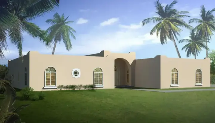 Santa Fe house plans 41-1194 - front exterior, 3,771 sq ft, 4 bed, 3 bath house plans | Monster House Plans