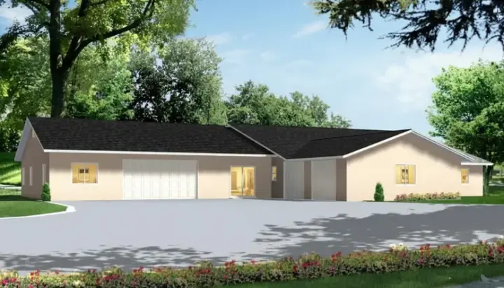 Traditional house plans 41-1201 - front exterior, 3,951 sq ft, 3 bed, 3 bath house plans | Monster House Plans