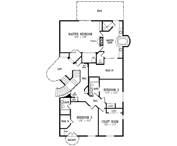 Upper/Second Floor Plan: 41-1213