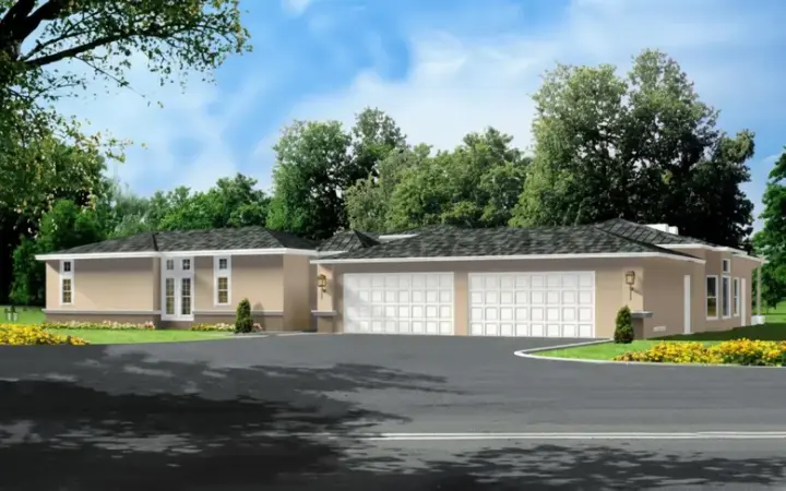 Traditional house plans 41-1237 - front exterior, 5,349 sq ft, 4 bed, 5 bath house plans | Monster House Plans
