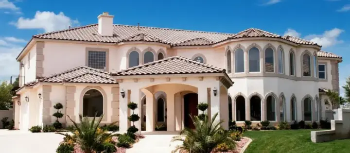 Mediterranean house plans 41-1238 - front exterior, 7,528 sq ft, 6 bed, 6 bath house plans | Monster House Plans