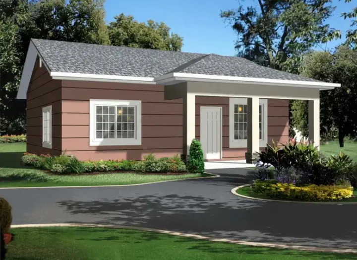 Traditional house plans 41-133 - front exterior, 896 sq ft, 1 bed, 1 bath house plans | Monster House Plans