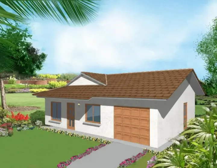 Traditional house plans 41-140 - front exterior, 973 sq ft, 3 bed, 2 bath house plans | Monster House Plans