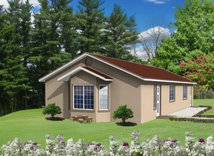 Traditional house plans 41-146 - front exterior, 1,003 sq ft, 2 bed, 1 bath house plans | Monster House Plans