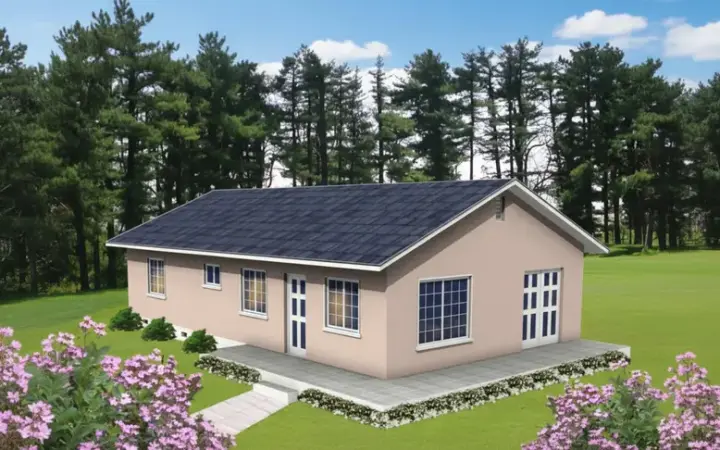 Traditional house plans 41-174 - front exterior, 1,031 sq ft, 2 bed, 1 bath house plans | Monster House Plans