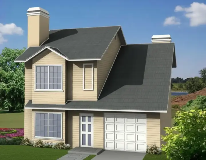 Traditional house plans 41-184 - front exterior, 1,041 sq ft, 2 bed, 2 bath house plans | Monster House Plans