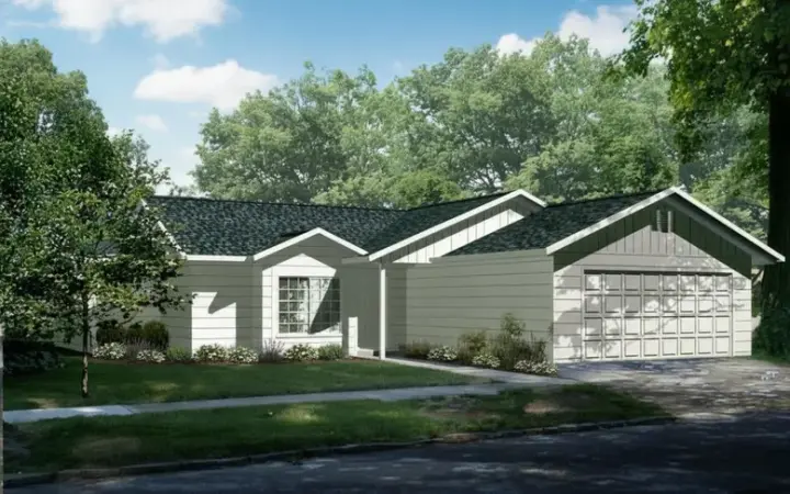 Traditional house plans 41-212 - front exterior, 1,069 sq ft, 3 bed, 2 bath house plans | Monster House Plans