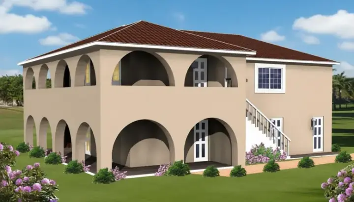 Mediterranean house plans 41-215 - front exterior, 1,193 sq ft, 2 bed, 2 bath house plans | Monster House Plans