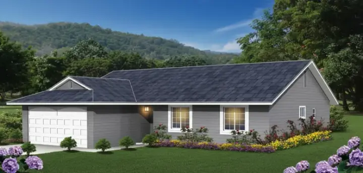 Traditional house plans 41-234 - front exterior, 1,091 sq ft, 3 bed, 2 bath house plans | Monster House Plans