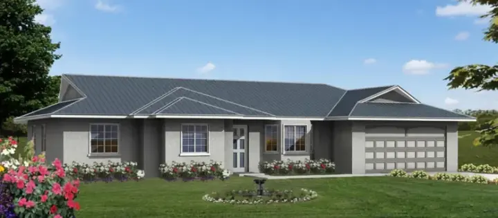 Traditional house plans 41-240 - front exterior, 1,097 sq ft, 3 bed, 2 bath house plans | Monster House Plans