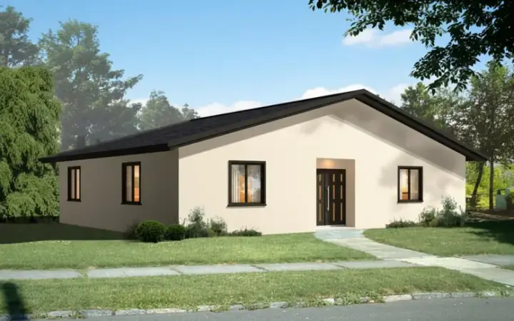 Traditional house plans 41-261 - front exterior, 1,118 sq ft, 2 bed, 1 bath house plans | Monster House Plans