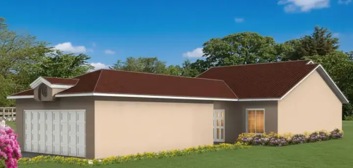 Traditional house plans 41-265 - front exterior, 1,122 sq ft, 3 bed, 2 bath house plans | Monster House Plans