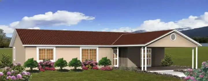 Traditional house plans 41-282 - front exterior, 1,139 sq ft, 3 bed, 2 bath house plans | Monster House Plans