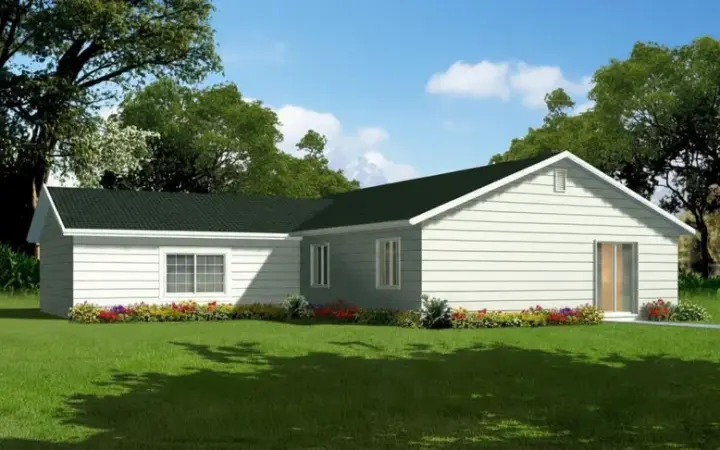 Traditional house plans 41-283 - front exterior, 1,140 sq ft, 3 bed, 2 bath house plans | Monster House Plans