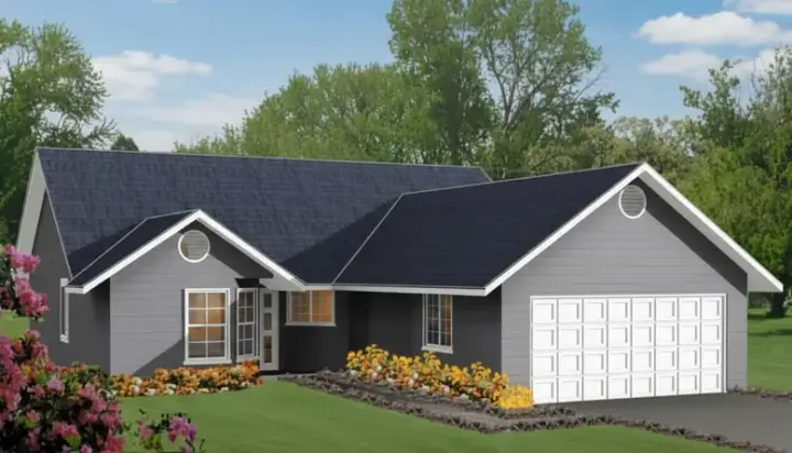 Traditional house plans 41-286 - front exterior, 1,143 sq ft, 3 bed, 2 bath house plans | Monster House Plans