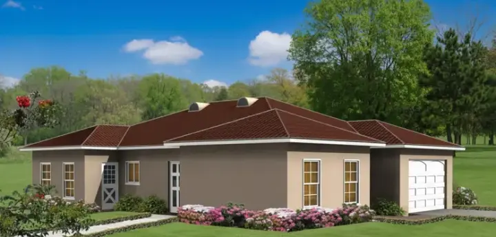 Traditional house plans 41-310 - front exterior, 1,168 sq ft, 3 bed, 2 bath house plans | Monster House Plans