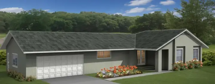 Traditional house plans 41-320 - front exterior, 1,178 sq ft, 3 bed, 2 bath house plans | Monster House Plans