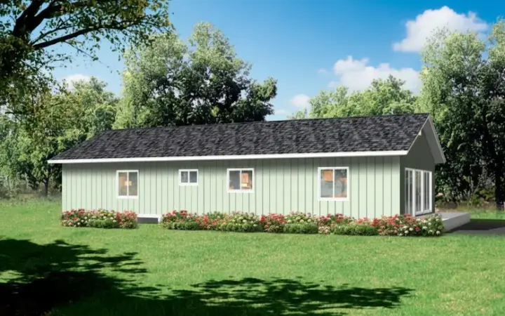 Traditional house plans 41-321 - front exterior, 1,181 sq ft, 2 bed, 2 bath house plans | Monster House Plans