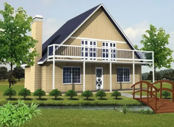 Traditional house plans 41-326 - front exterior, 1,184 sq ft, 3 bed, 2 bath house plans | Monster House Plans