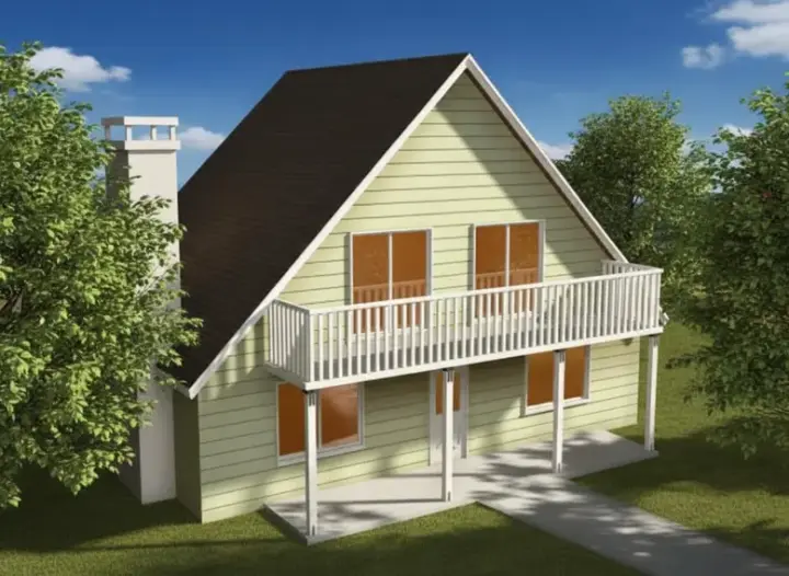 Traditional house plans 41-328 - front exterior, 1,186 sq ft, 2 bed, 2 bath house plans | Monster House Plans