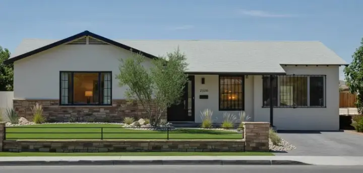 Traditional house plans 41-329 - front exterior, 1,440 sq ft, 3 bed, 2 bath house plans | Monster House Plans