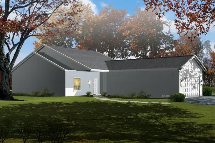 Traditional house plans 41-336 - front exterior, 1,194 sq ft, 2 bed, 2 bath house plans | Monster House Plans